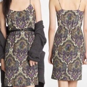 J. Crew Blouson paisley spaghetti strap dress